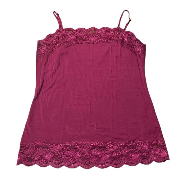 Cato Maroon Lace Cami Size Medium - Picture 1 of 4